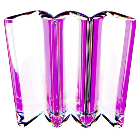 Dispersion abstraite de verre rose  3D Icon