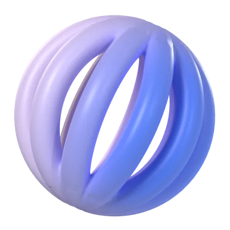 Dégradé de sphère abstraite  3D Icon