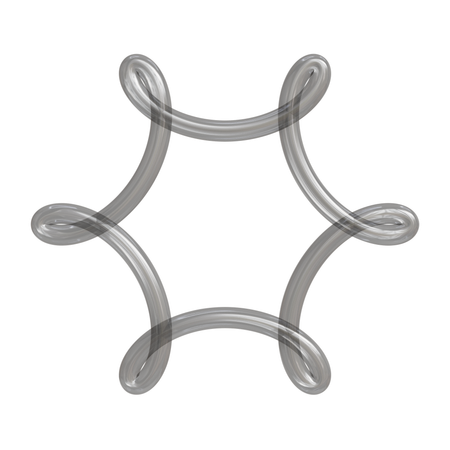 Abstrak Glass Sikloid  3D Icon