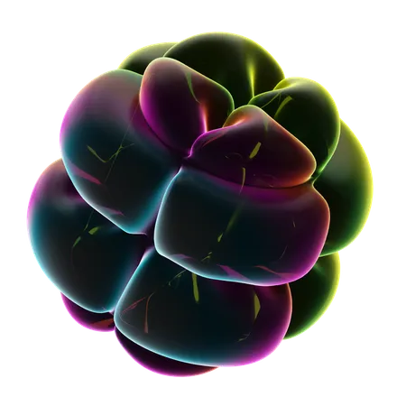 Abstrakter Ballon Neon abstrakt  3D Icon