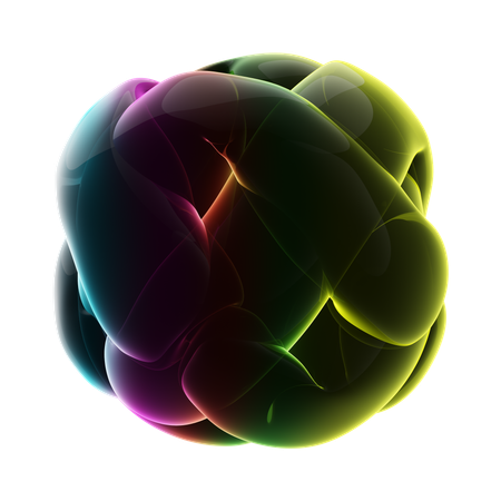 Abstrakter Ballon Neon abstrakt  3D Icon