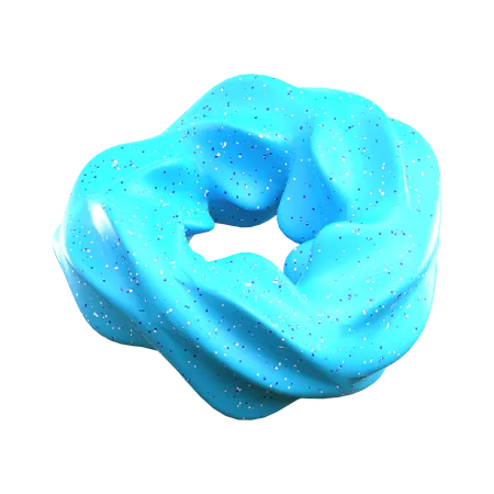 Abstrakter Donut  3D Icon