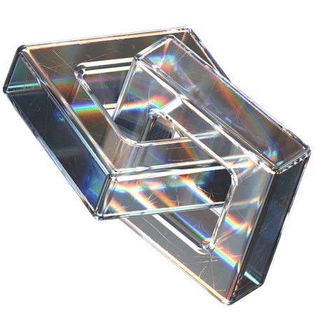 Abstraktes Glas  3D Icon