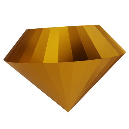 Abstrakte goldene Diamanten  3D Icon