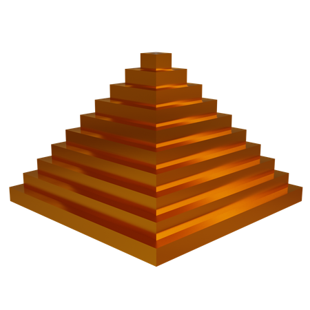 Abstrakte goldene Pyramide  3D Icon