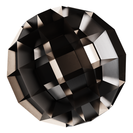 Abstrakte metallische Kugel  3D Icon