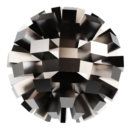 Abstrakte metallische Kugel  3D Icon