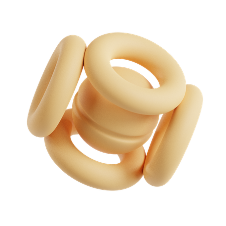 Abstrakter Ring und Ball  3D Icon