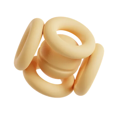 Abstrakter Ring und Ball  3D Icon