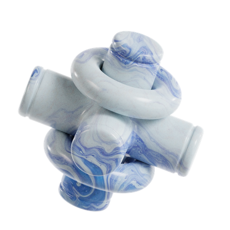 Abstrakt rohr marmor  3D Icon