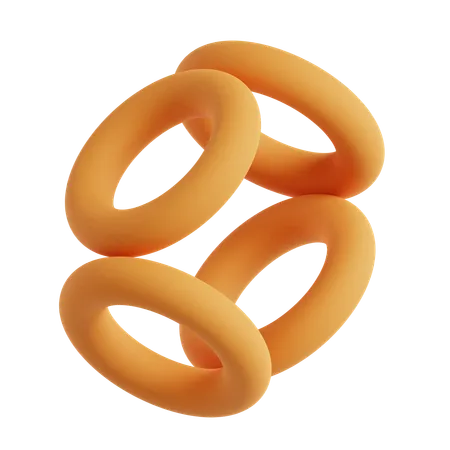 Abstrakter verstreuter Ring  3D Icon