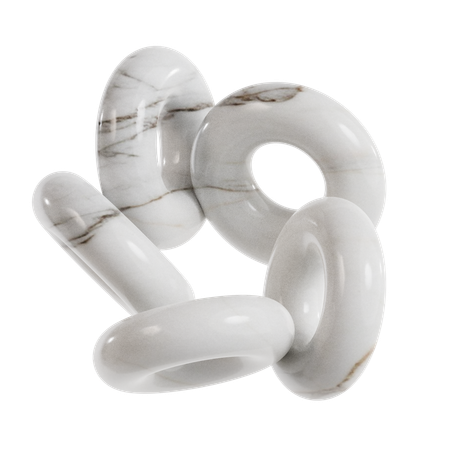 Abstrakt vier hohl kreis  3D Icon