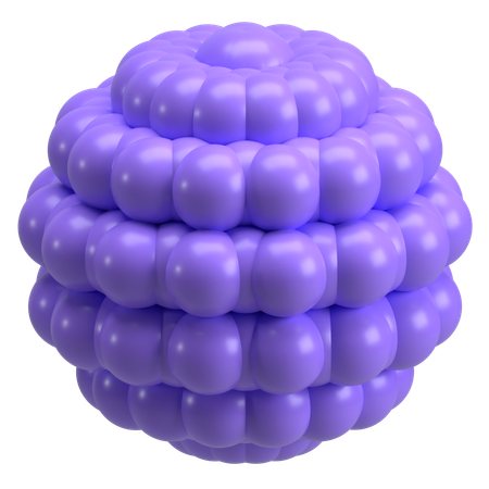 Abstrakte Blume geschwollen Beere Ball  3D Icon