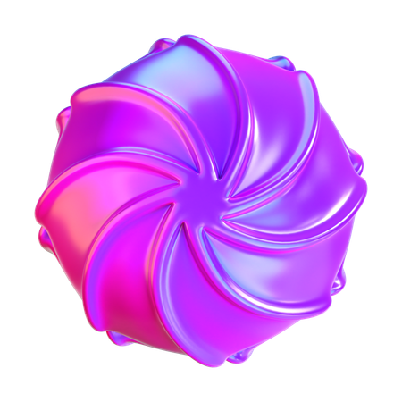 Abstrakte Blumenform  3D Icon