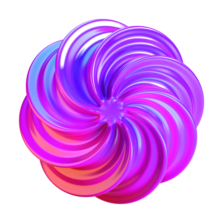 Abstrakte Blumenform  3D Icon