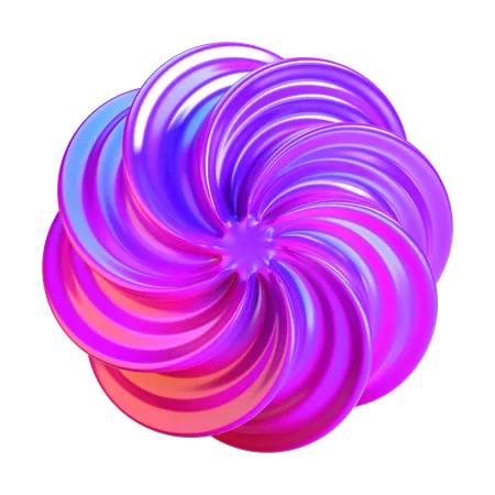 Abstrakte Blumenform  3D Icon