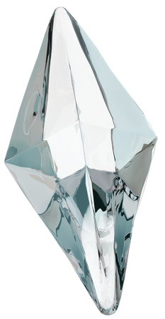 Abstrakte Form eines Eisdiamanten  3D Icon