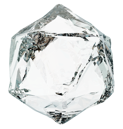 Abstrakte Form eines Eiskristalls  3D Icon