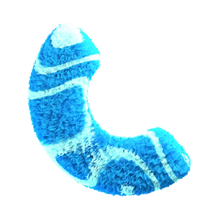 Abstrakte geschwungene Form  3D Icon