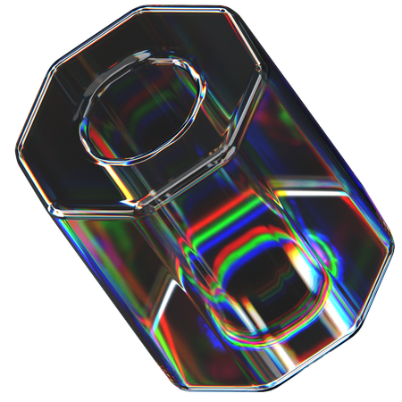 Abstrakte Glasform  3D Icon