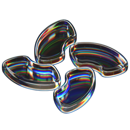 Abstrakte Glasform  3D Icon