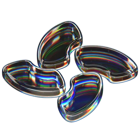 Abstrakte Glasform  3D Icon