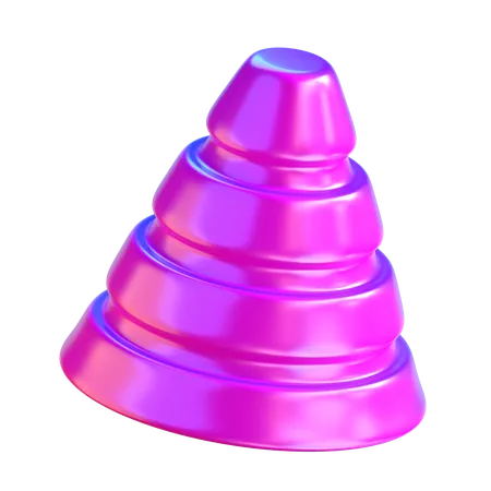 Abstrakte Kegelform  3D Icon