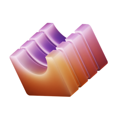 Abstrakte Klammerform  3D Icon