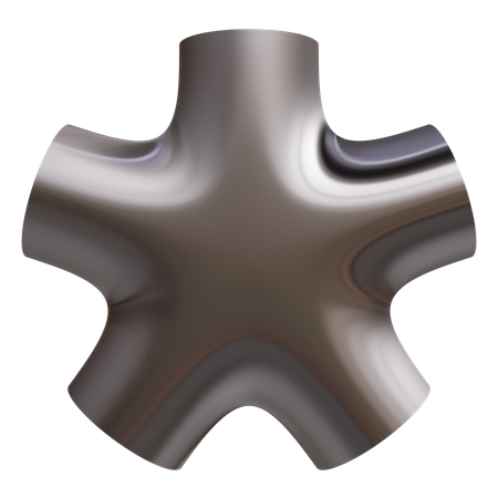 Abstrakte Metallfingerform  3D Icon