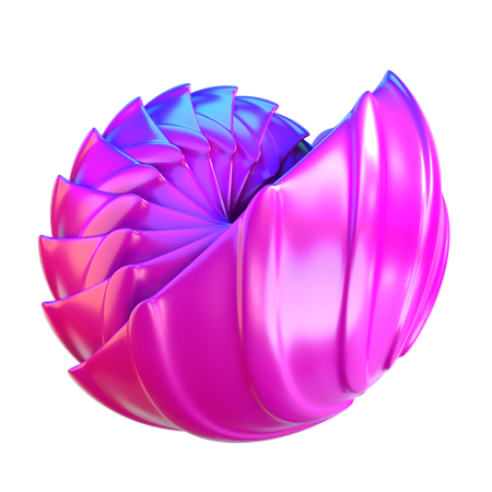 Abstrakte Muschelform  3D Icon