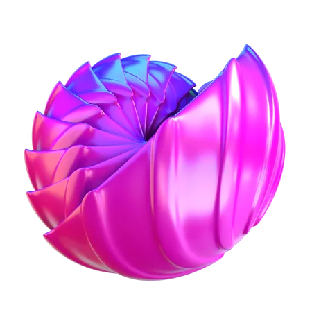 Abstrakte Muschelform  3D Icon