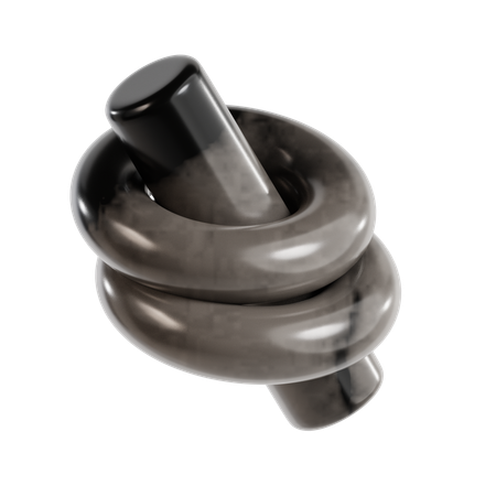 Abstrakter Pol und Kreis  3D Icon