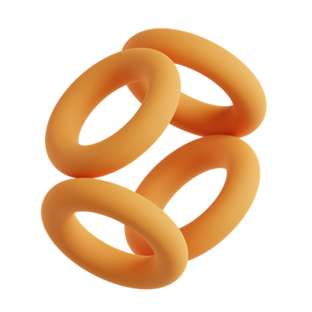 Abstrakter verstreuter Ring  3D Icon