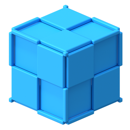 Abstrakter Würfel  3D Icon