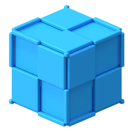 Abstrakter Würfel  3D Icon