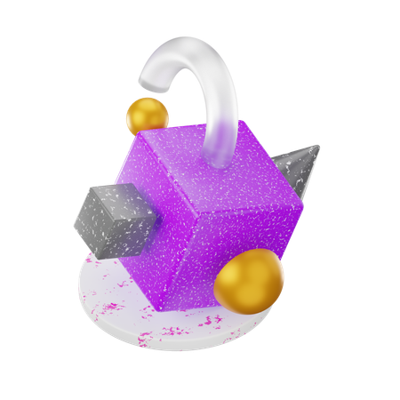 Abstrakter Würfel  3D Icon