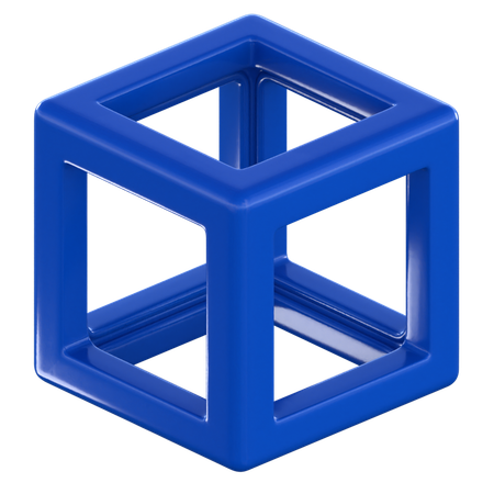 Abstrakter Würfel  3D Icon