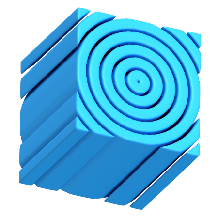 Abstrakter Zylinder  3D Icon