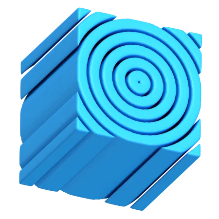 Abstrakter Zylinder  3D Icon