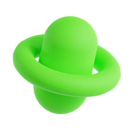 Abstrakter Zylinder und Kreis  3D Icon