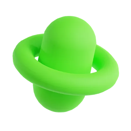 Abstrakter Zylinder und Kreis  3D Icon