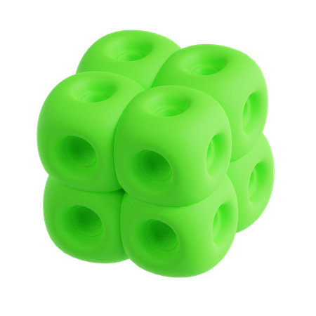 Abstraktes Würfelloch  3D Icon