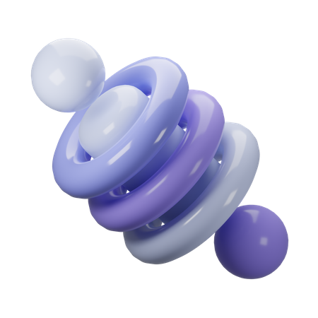 Abstrato três torus  3D Icon