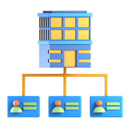 Abteilungsstruktur  3D Icon