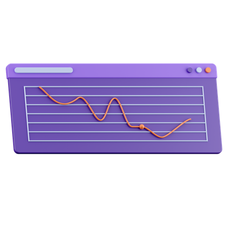 Abwärtsdiagramm  3D Icon