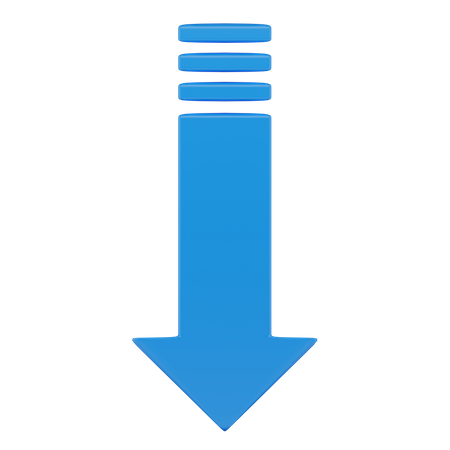 Pfeil nach unten  3D Icon