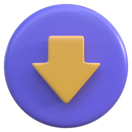 Abwärtstaste  3D Icon