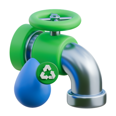 Abwasser recyceln  3D Icon