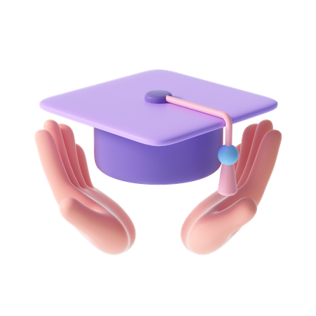 Academic Cap 3D Illustration