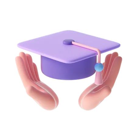 Academic Cap  3D Illustration